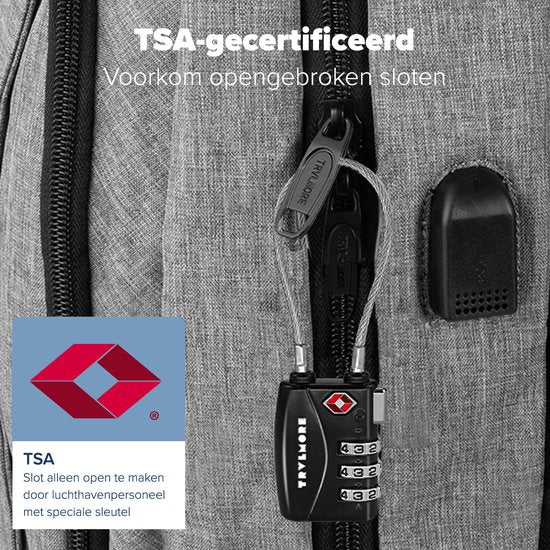 TRVLMORE Kofferslot - TSA Reisslot - 3 Cijferig Hangslot - 14 cm Kabel - 2 Stuks - Cijferslot - Zwart