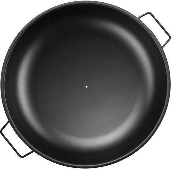 tectake® Vuurkorf Diablo - Hittebestendig Staal - Vuurschaal met Vuurpook - Ø 57,5 cm - Tuinhaard - Sfeerhaard voor Buiten - Met Handgrepen en Waterafvoer - Voor Brandhout en Houtskool