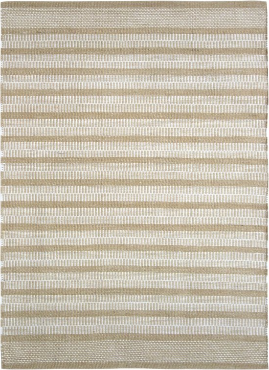 AXI Aruba Buitenkleed – Rechthoekig – 160 x 230 cm – Geel – Geometrisch patroon - Buitenkleed – Buitentapijt – Weer- en UV-bestendig – Plat geweven – Tuintapijt – Voor binnen en buiten - Handgeweven