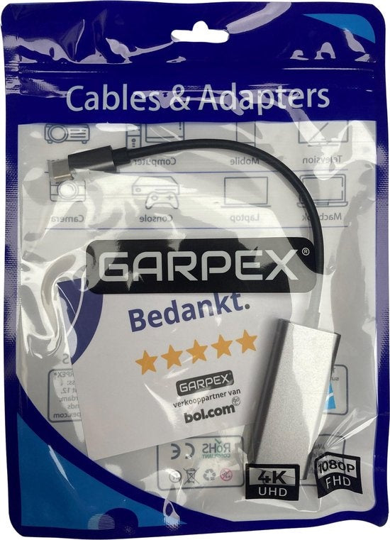 Garpex® USB C naar Ethernet Adapter - USB C naar RJ45 - USB C Adapter - USB C Ethernet Adapter