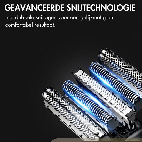 Sansbeauté® Foliescheermes Dubbel Mes - Scheerapparaat Mannen - Elektrisch Scheerapparaat - Hoofd Kaal Scheren - Fade