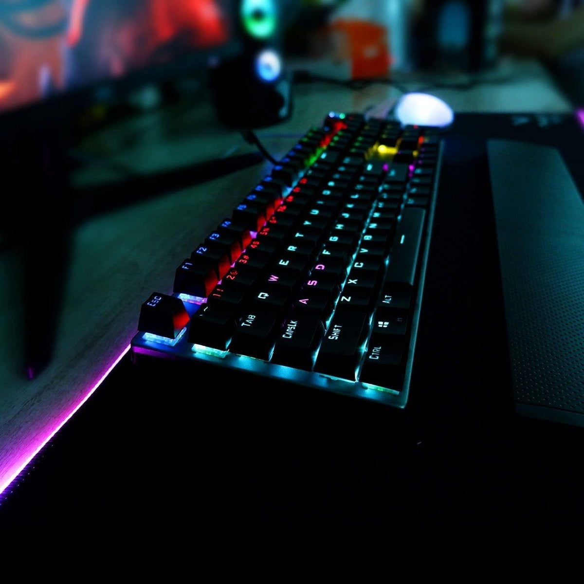 AULA F2058 RGB mechanisch gaming toetsenbord - QWERTY - blue switch