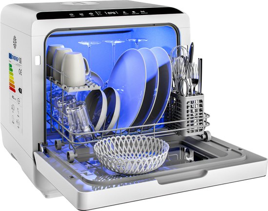 MONZANA Vaatwasser - Mini 46x45x44cm App Bediening 4,5l - Wit