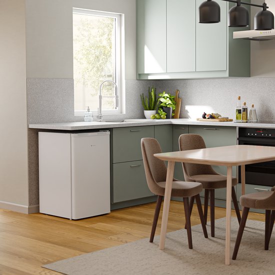 KitchenBrothers Koelkast - 88L Koelvak - 14L Vriesvak - IJskast - Koelvriescombinatie - Frigo - Vrijstaand - Wit