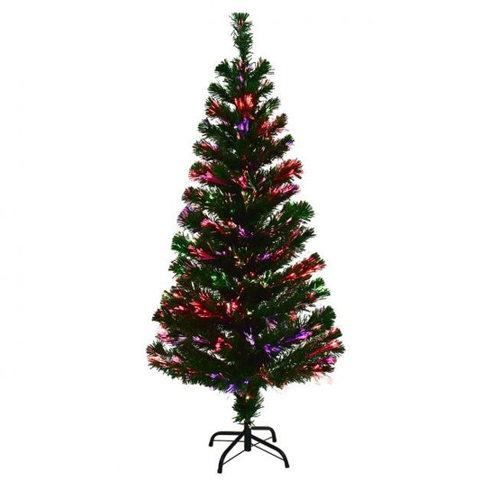 Coast Kunstkerstboom met Gekleurde Glasvezel Verlichting - 150cm - Groen