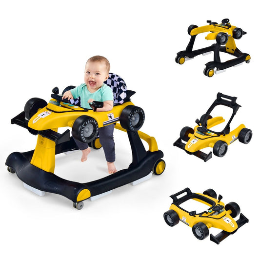 Coast 4 in-1 Loopauto met Instelbare Hoogte - Geel