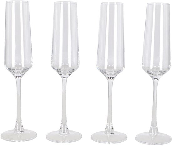 Daily Home champagne glazen set - 4 stuks luxe glaswerk.