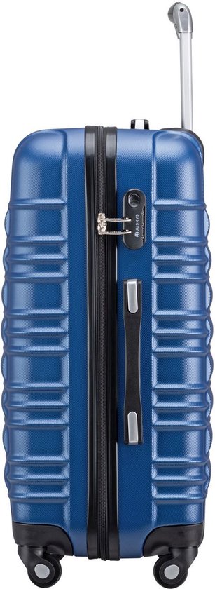 Trolley Reiskofferset / Kofferset Rome - 4-delig - Blauw - ABS