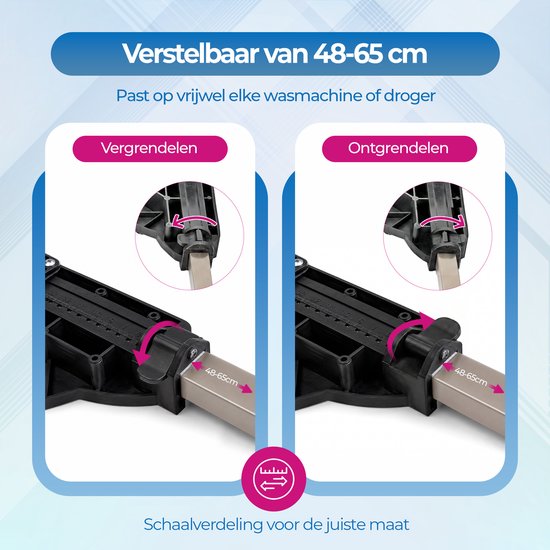 Roegaarden Wasmachine Verhoger - Anti-Trilling - Verstelbaar - 8 Poten Stabiliteit - Gemakkelijk te installeren