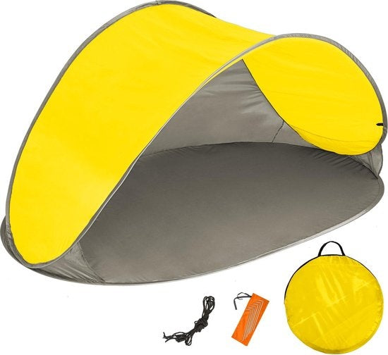 Pop up strandtent beach shelter groen-grijs 401682