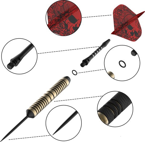 Dogma Premium Brass dartpijlen 6 stuks