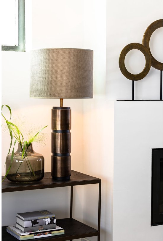 Light & Living Cilinder Lampenkap Vandy - Olive - Ø30x21cm - voor Tafellampen, Hanglampen