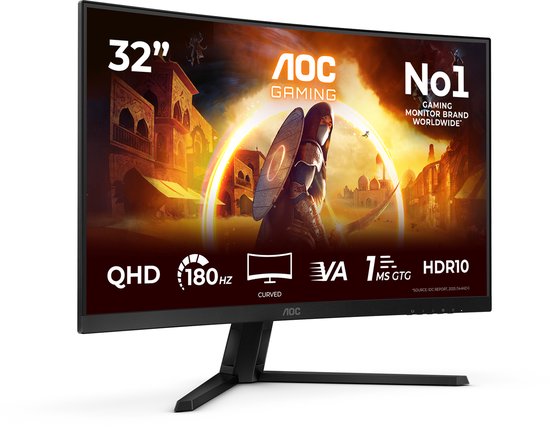 AOC CQ32G4VE - QHD Gebogen Gaming Monitor - 180hz - 32 inch
