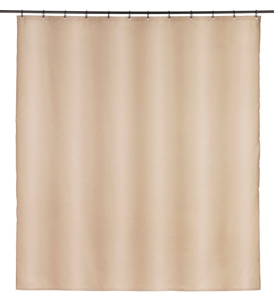 Wenko Douchegordijn Mayour Beige 180 x 200 cm - Waterafstotend Polyester met Linnenstructuur