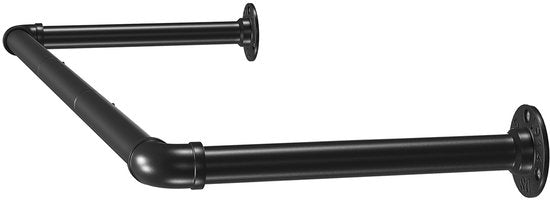 Hoppa! - Kledingrek Set van 2 - Industrieel Design - Zwart 92x30x7.5 cm