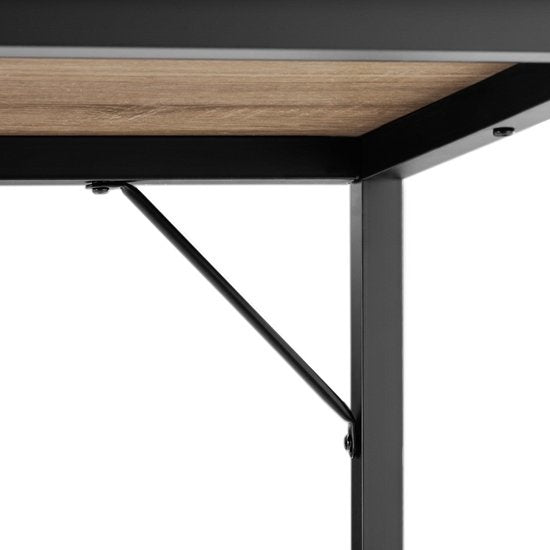 tectake® - bureau hoekbureau bureautafel kantoorbureau - 80 cm - industrieel - lichtbruin