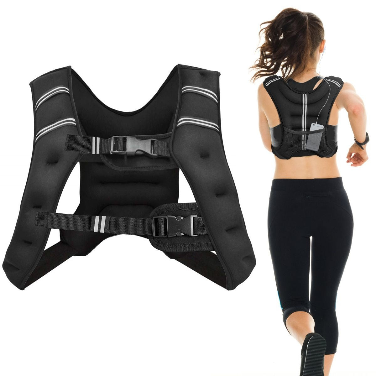 Coast 15KG Gewichtsvest - Met Reflecterende Strips en Verstelbare Riem