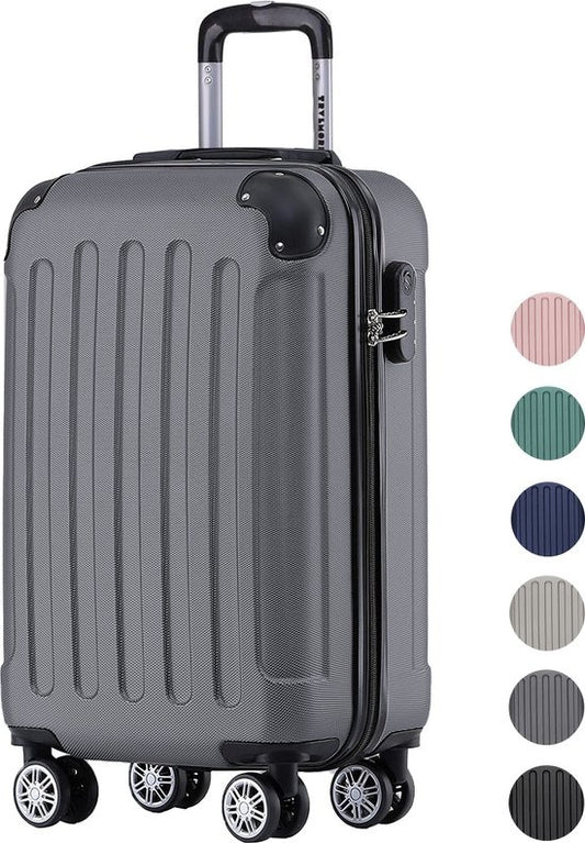 TRVLMORE Handbagage Koffer met Wielen - Cijferslot - 54x36x20cm - 38L - Donkergrijs