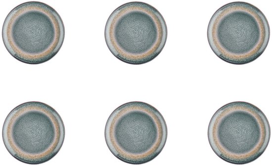 GENESIS bord Ø16,5cm - 6 stuks - Aarde