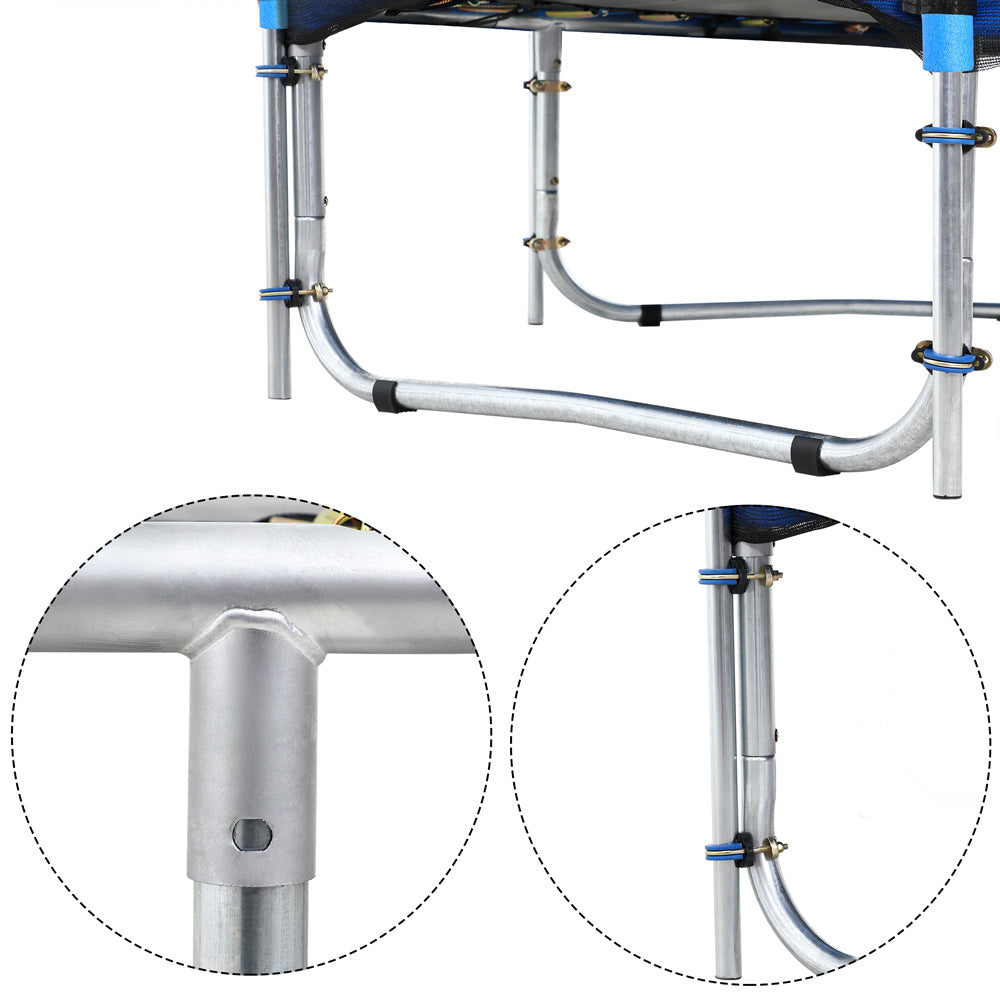 MONZANA Trampoline - 183cm Veiligheidsnet Ladder - Zwart Blauw