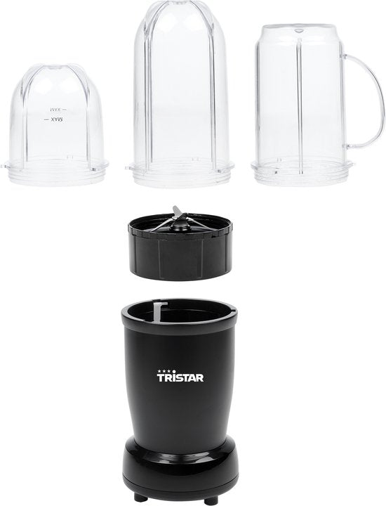 Tristar BL-4486 Smoothie Maker - Blender - 350W Vermogen - 0,5 Liter - Incl. 3 Drinkbekers - Vaatwasserbestendig