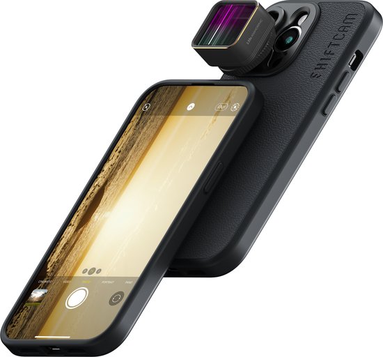Shiftcam LensUltra 1.55x Anamorphic – Cinematografische Ultrabrede Video – Kenmerkende Anamorfe Flare – Fluorietoptiek voor Beeldhelderheid en Kleurnauwkeurigheid - Zwart