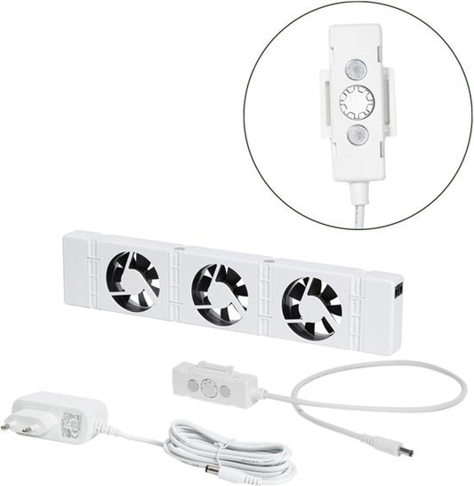 SpeedComfort Radiator Ventilator Mono Set - Energiezuinig – 2x Sneller Warm - Tot 22% energiebesparing – Simpel te plaatsen – Fluisterstil - Nederlands product - Wit