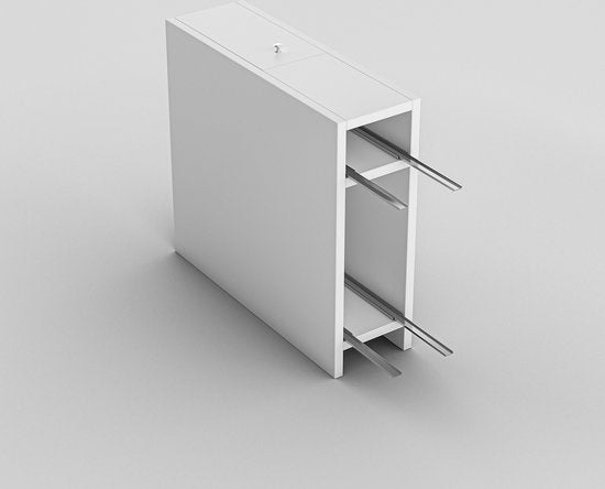 Asir Badkamerkast - Wit - 20x55x60 cm