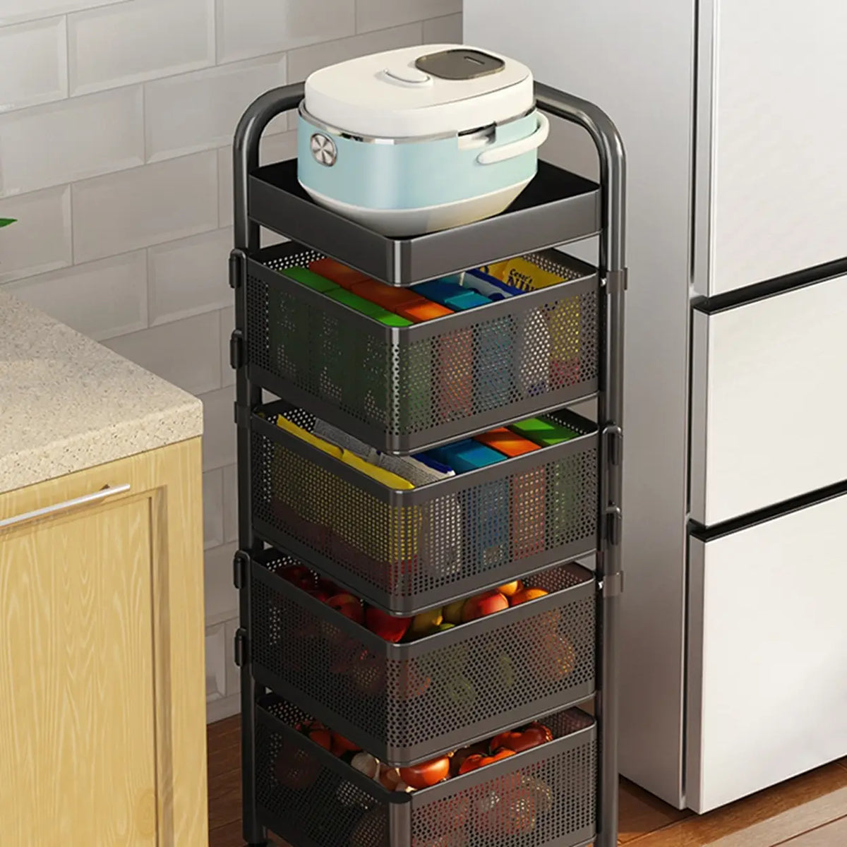 Maxcook MCWA253 Draaibaar Keukenrek - 6 Lagen
