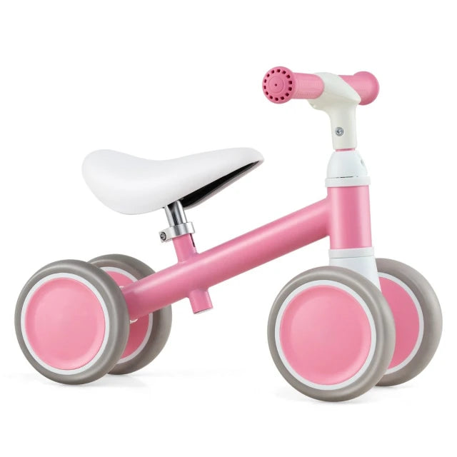 Coast Loopfiets 4 Wielen 51 × 25 × 38/41 cm – Roze – Verstelbare Baby Loopfiets voor Kinderen van 1 tot 3 Jaar