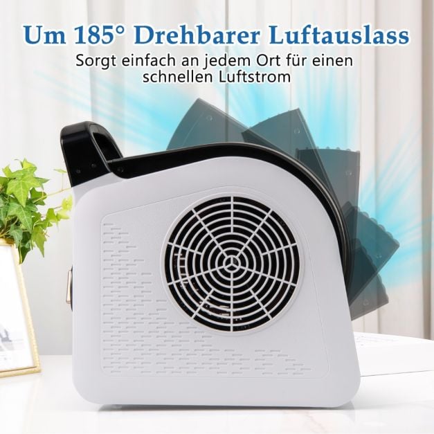 Coast Vloerventilator 130 W – 3 Snelheden – 185° Verstelbaar – 33 x 18 x 33 cm – Zwart en Wit
