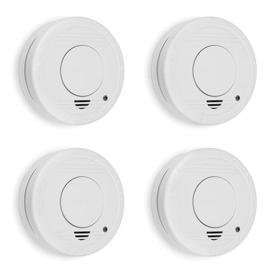 Smartwares FSM-11514 - Rookmelder 4st 85dB - 5 Jaar batterij, 10 jaar sensor - TUV Gecertificeerd - Brandmelder