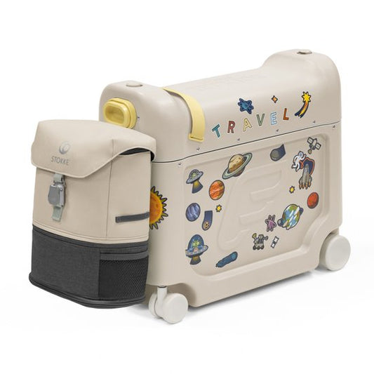 Stokke® JetKids™ Reisset BedBox 46 cm Set 2 dlg. - 4-wielige handbagagetrolley (moonglow white)