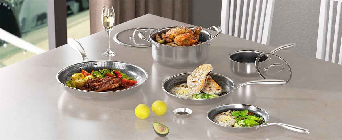 Cooker King Pannenset 7-Delig - RVS - Tri-Ply, Inductie & Oven Geschikt