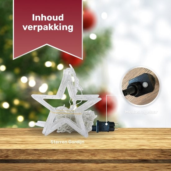 Giftmas Sterrengordijn - Kerstverlichting - 2.5m