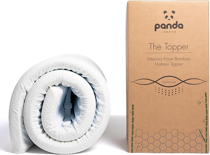 Panda Traagschuim Matrastopper – Hydro Foam – Bamboe Hoes – Antislip