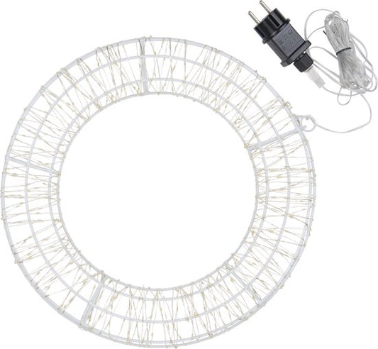 Arti Casa LED Kerstkrans 38cm - Kerstversiering voor Binnen en Buiten - Met 480 LED's en Timer - Kerstdecoratie voor Deur of Muur - Kerstkrans Met Verlichting - 220-240V