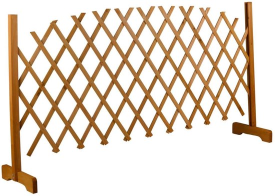maxxpro Uitschuifbaar Hondenhek - Veiligheidshekje Uittrekbaar 26-124 cm - voor Trap of Deuropening - Traphekje zonder Boren - Hondenrek Binnen en Buiten - Hout - 77 cm Hoog