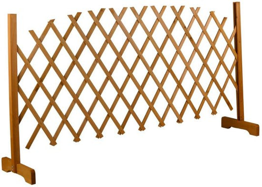 maxxpro Uitschuifbaar Hondenhek - Veiligheidshekje Uittrekbaar 26-124 cm - voor Trap of Deuropening - Traphekje zonder Boren - Hondenrek Binnen en Buiten - Hout - 77 cm Hoog