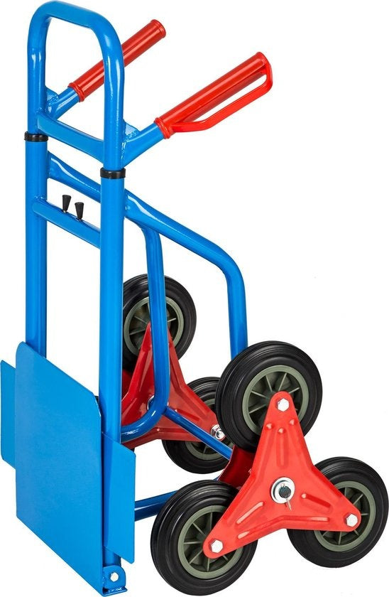TecTake - trapsteekwagen -  blauw - tot 100 kg - 402451