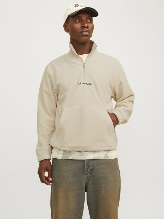 JACK&JONES - JORVESTERBRO FLEECE KWART RITS NOOS - Heren - maat XXL - Sweaters