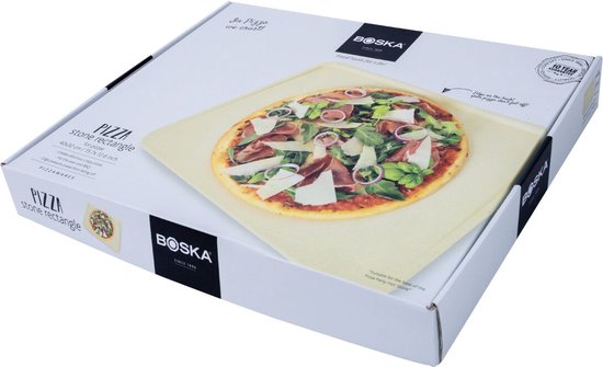 Boska Pizzasteen Deluxe Rechthoek - Voor de oven - Knapperige pizza's - 40x32 cm - BBQ Accessoires