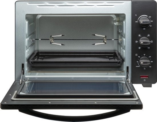 Inventum OV457B - Vrijstaande heteluchtoven - Draaispit - 45 liter - 2000 watt - 6 programma's - Zwart