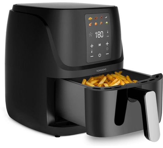 Tomado TAF3010B - Airfryer - Heteluchtfriteuse - 3 liter inhoud - Digitaal display - 300 gr friet