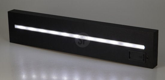 Home&Stylingcollection-wandplank-zwart-met LED-verlichting-60cm