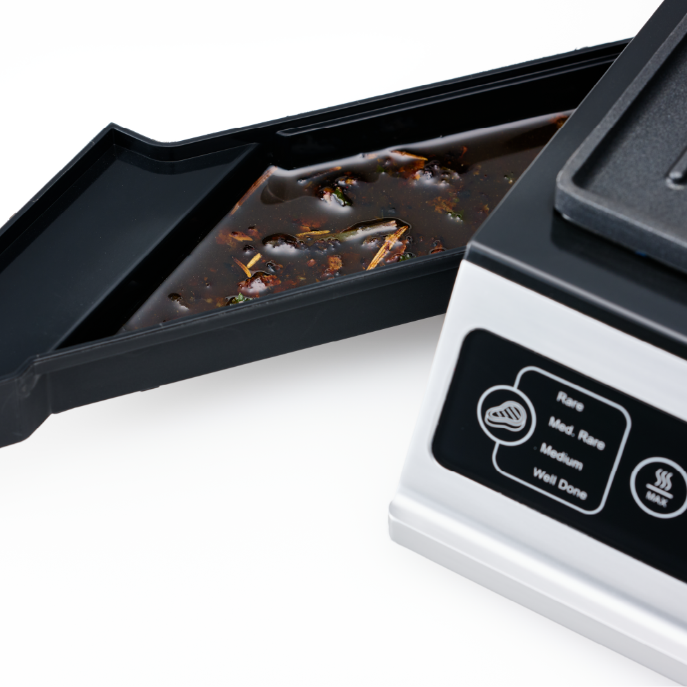 Solis Contact Grill Pro Tafelgrill - Grijs – 37 x 37 x 17 cm – 2000 W – PFAS-vrij – Uitklapbaar 180°