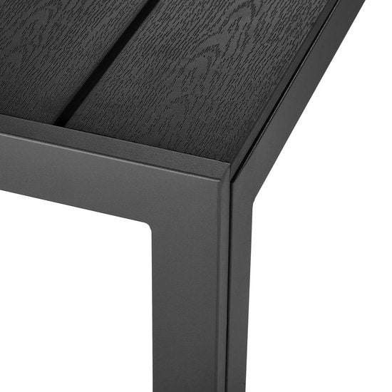 tectake® - Tuintafel Maren - Vierkant - zwart - 402954