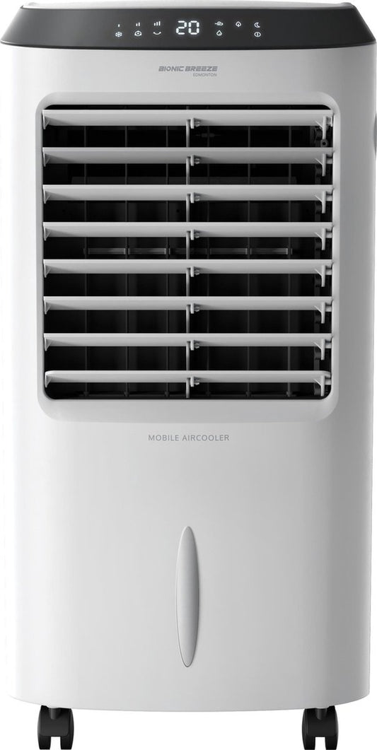 JAP Appliances Edmonton - 4 in 1 Aircooler, Ventilator, Ionisator en luchtbevochtiger - Met afstandsbediening en timer - Inclusief 2 koelelementen - Mat wit