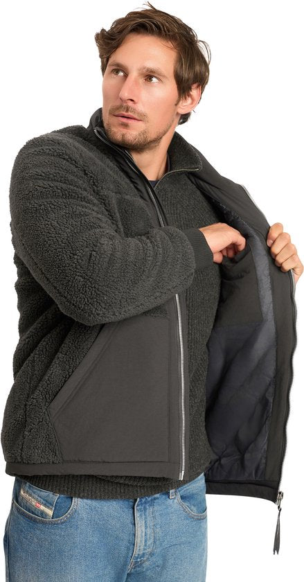 Mario Russo Teddy Jas Stockholm - Herenjas - Winterjas heren - Vest heren - Antraciet - M
