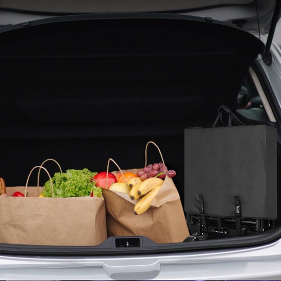 Outbee Bolderkar - Bolderkar Opvouwbaar - Bolderwagen - 120Liter Inhoud - Met Wielslot- 120kg Draagvermogen - Zwart